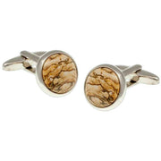 david-van-hagen-jasper-round-cufflinks---beigesilver-34498433