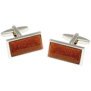 david-van-hagen-goldstone-rectangle-cufflinks---brownsilver-34498449