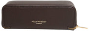 Alice Wheeler London Luxury Small Train Case - Chocolate Brown