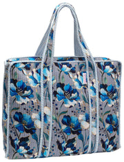 Sac cabas en velours Serendipity Elie Beaumont - Orchidée argentée