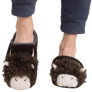 totes-toasties-novelty-applique-mule-slippers---brown-34474170