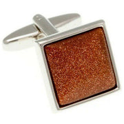 david-van-hagen-goldstone-square-cufflinks---brownsilver-34498455