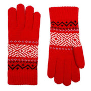 dents-jacquard-geometric-knitted-gloves---berry-red-34477655