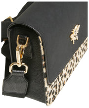 Alice Wheeler London Highbury Crossbody Bag - Black/Leopard