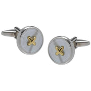 david-van-hagen-cross-button-cufflinks---bluegold-34498396
