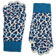 Dents Animal Print Gloves - Navy