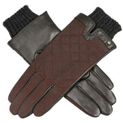 Dents Arabella Waxed Cotton Water Resistant Touchscreen Gloves - Chestnut Brown