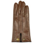 Gants en cuir à écran tactile Dents Colette - Marron châtain