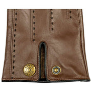 Gants en cuir à écran tactile Dents Colette - Marron châtain