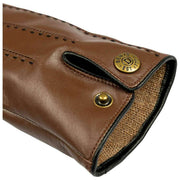 Gants en cuir à écran tactile Dents Colette - Marron châtain
