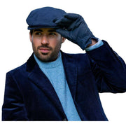 Dents Corduroy Flat Cap - Navy