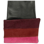 Dents Elodie Touchscreen Leather Gloves - Black/Pink