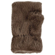 Mitaines Dents en fausse fourrure sans doigts - Mocca Brown