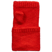 Dents Fingerless Knitted Wrist Warmers - Berry Red