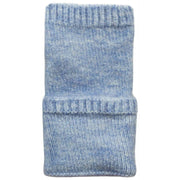 Dents Fingerless Knitted Wrist Warmers - Pale Blue