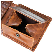 Portefeuille à deux volets Dents Itchen - Marron cognac