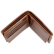Portefeuille à deux volets Dents Itchen - Marron cognac