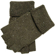 Dents Lymington Fingerless Knitted Gloves - Olive Green