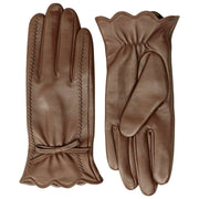 Dents Mosie Touchscreen Leather Gloves - Chestnut Brown