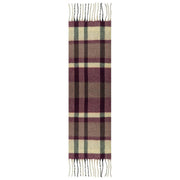 Écharpe couverture à carreaux Dents - Damson Burgundy/Beige