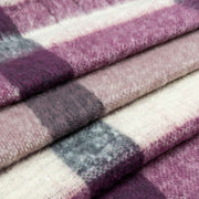 Écharpe couverture à carreaux Dents - Damson Burgundy/Beige