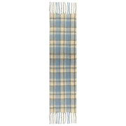 Dents Plaid Check Blanket Scarf - Pale Blue