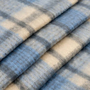 Dents Plaid Check Blanket Scarf - Pale Blue