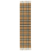 Dents Plaid Check Tassel Scarf - Beige