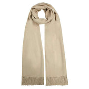 Dents Plain Pashmina Scarf - Oat Beige