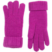 Dents Ribbed Knit Gloves - Orchid Purple