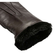 Dents Teresa Three-Point Leather Mittens - Mocca Brown