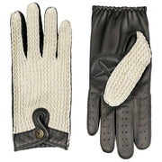 Gants de conduite en cuir Dents The Suited Racer Hatcher - Noir