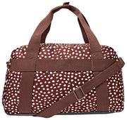 Sac de sport Roka Gatwick en toile recyclée de taille moyenne - Pois marron