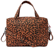 Roka Somerset Large Cotton Canvas Baby Bag - Scarlet Leopard Brown