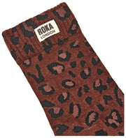 Chaussettes Roka Wimbledon Crew - Mini Léopard Marron