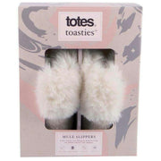 totes-toasties-sparkle-textured-faux-fur-mule-slippers---cream-34475718