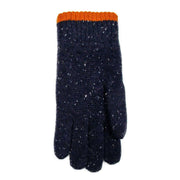 dents-argyle-marl-yarn-knitted-gloves---navypumpkin-orange-34477637