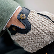 Gants de conduite en cuir Dents The Suited Racer Hatcher - Noir