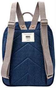Petit sac à dos en toile de coton Roka Hampton - Bleu amiral