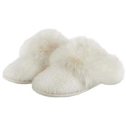 totes-toasties-sparkle-textured-faux-fur-mule-slippers---cream-34475712