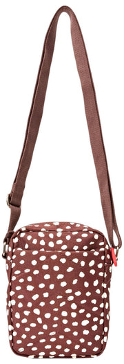 Sac à bandoulière en toile recyclée Roka Bond - Taches marron