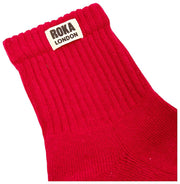 Chaussettes Roka Windsor Solid Crew - Écarlate