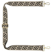 Sangle de sac Elie Beaumont - Labyrinthe noir/ivoire