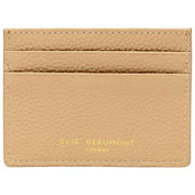Elie Beaumont Heart Cardholder - Mink Beige/Wine Red