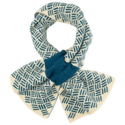 Elie Beaumont Écharpe tricotée à enfiler - Sarcelle Basketweave