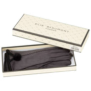 Elie Beaumont Pom Pom Gloves - Dark Grey