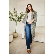 Elie Beaumont Serendipity Long Kimono - Bleu Clair Baroque