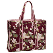 Sac cabas en velours Elie Beaumont Serendipity - Bourgogne Magnolia