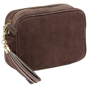 Sac bandoulière en daim Elie Beaumont - Marron foncé