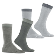 Esprit Allover Stripe 2 Pack Socks - White/Grey